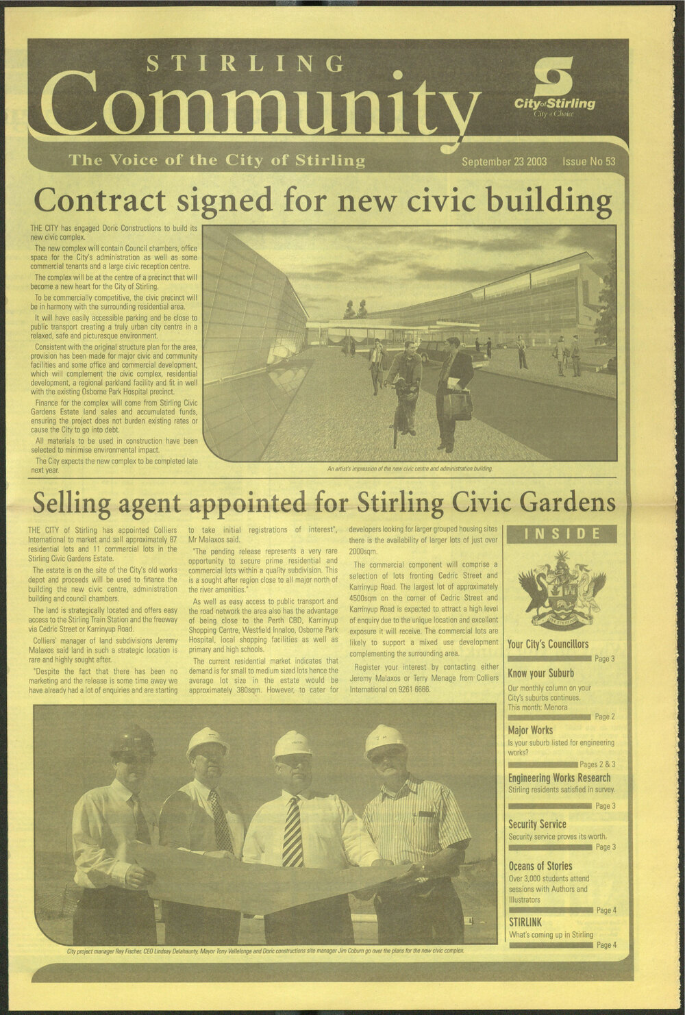 The Voice of the City of Stirling insert published in The Stirling Times 23/09/2003
