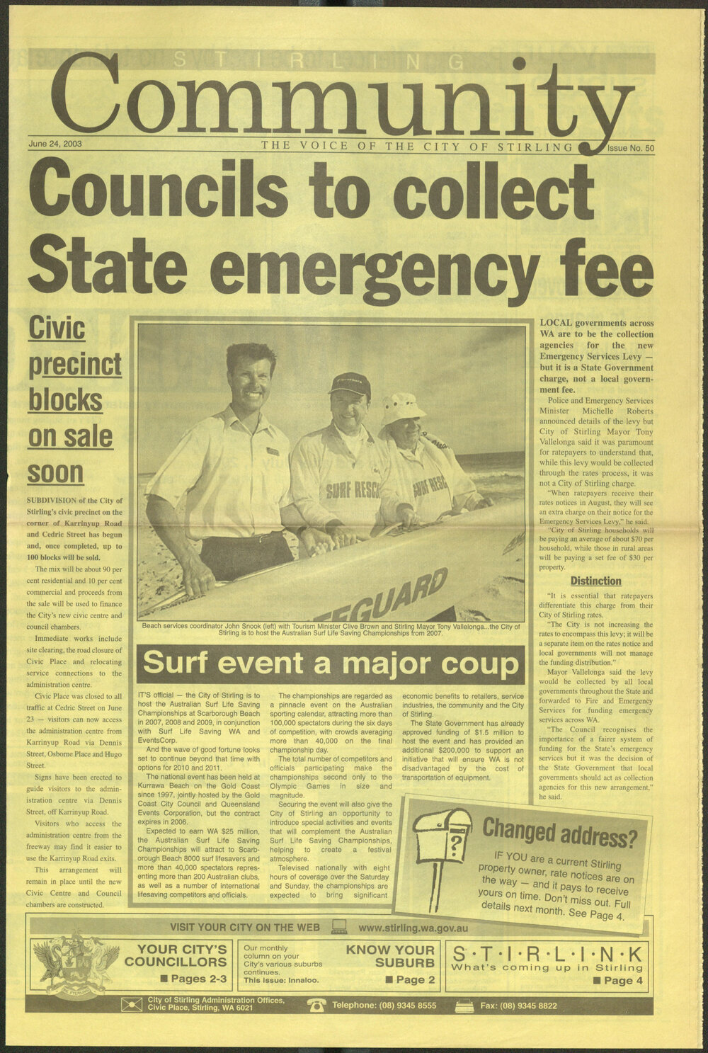 The Voice of the City of Stirling insert published in The Stirling Times 24/06/2003