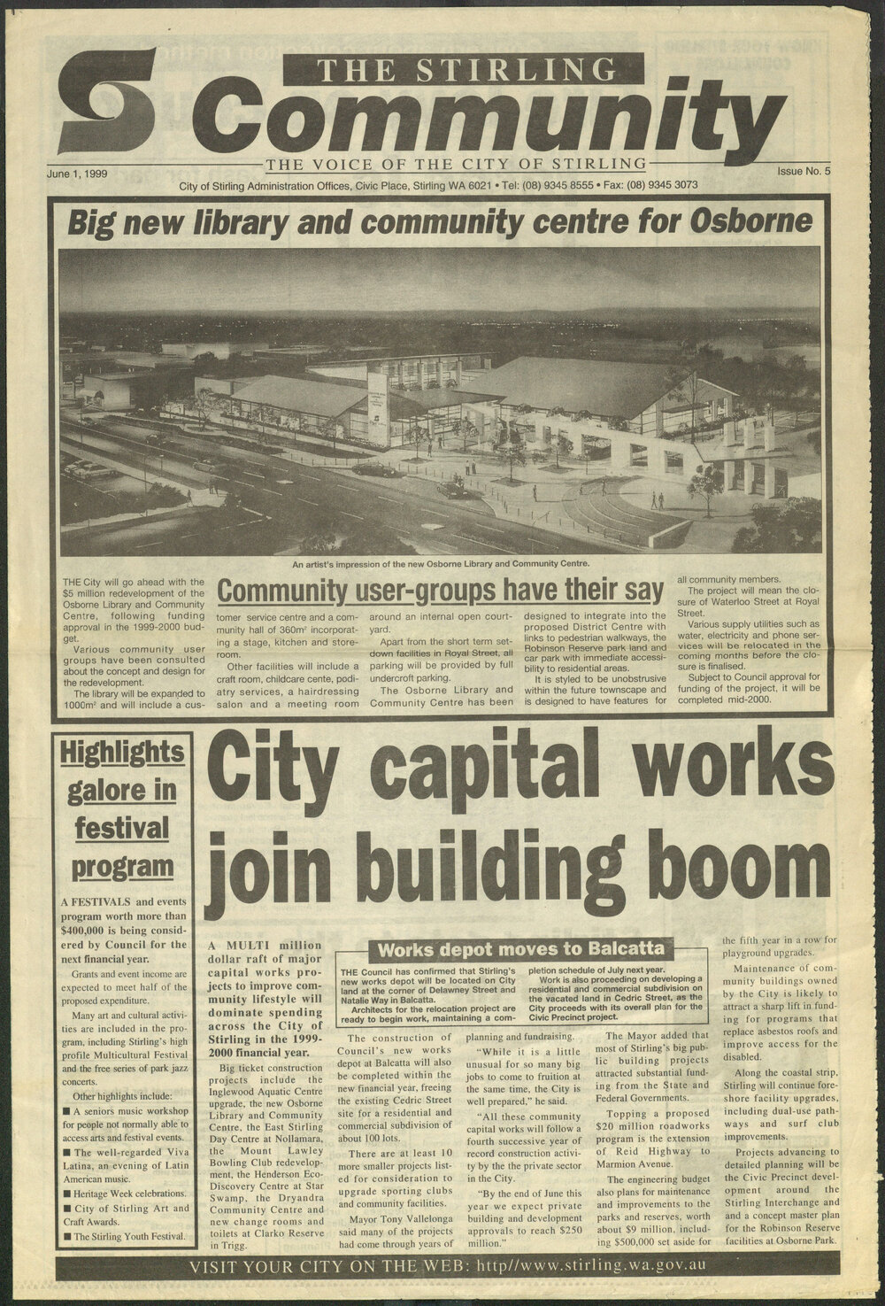 The Voice of the City of Stirling insert published in The Stirling Times 01/06/1999