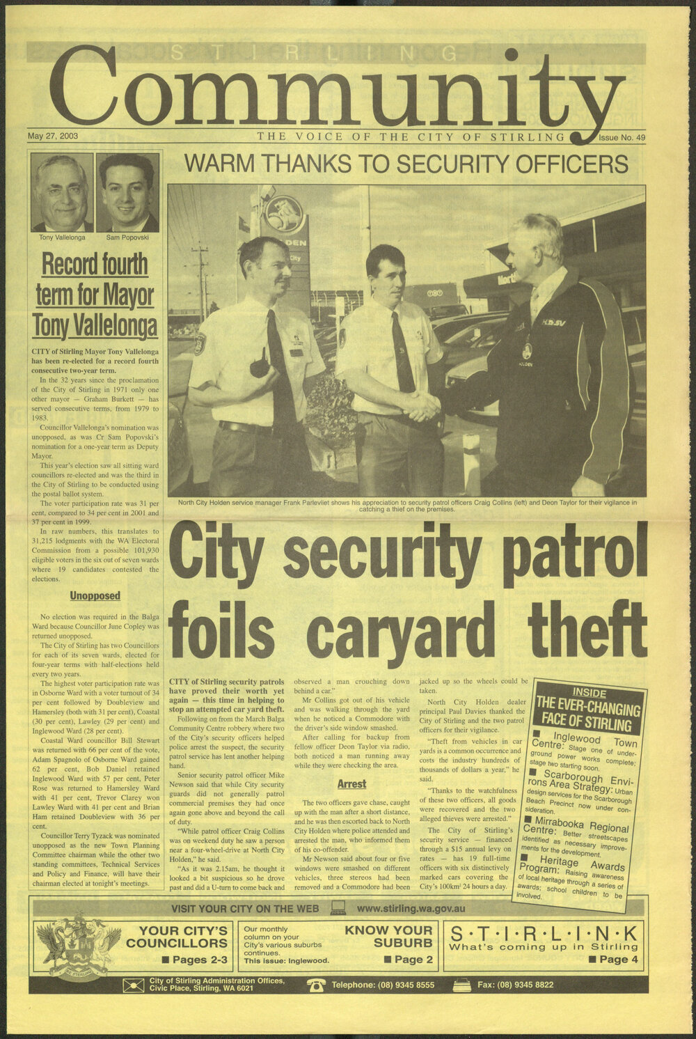 The Voice of the City of Stirling insert published in The Stirling Times 27/05/2003