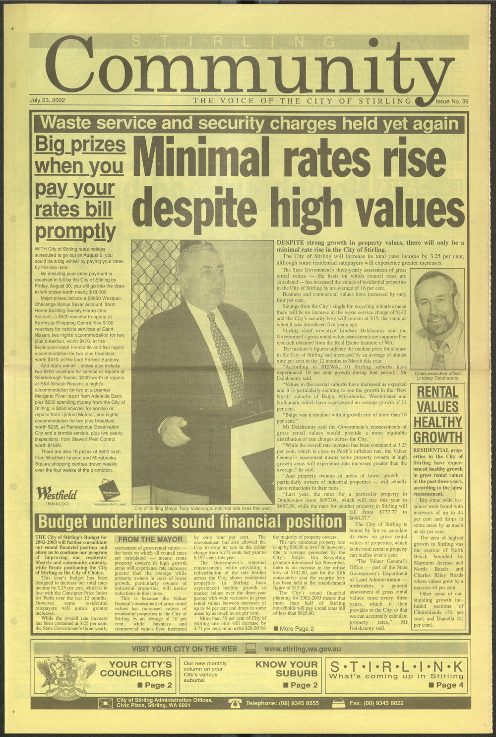 The Voice of the City of Stirling insert published in The Stirling Times 23/07/2002
