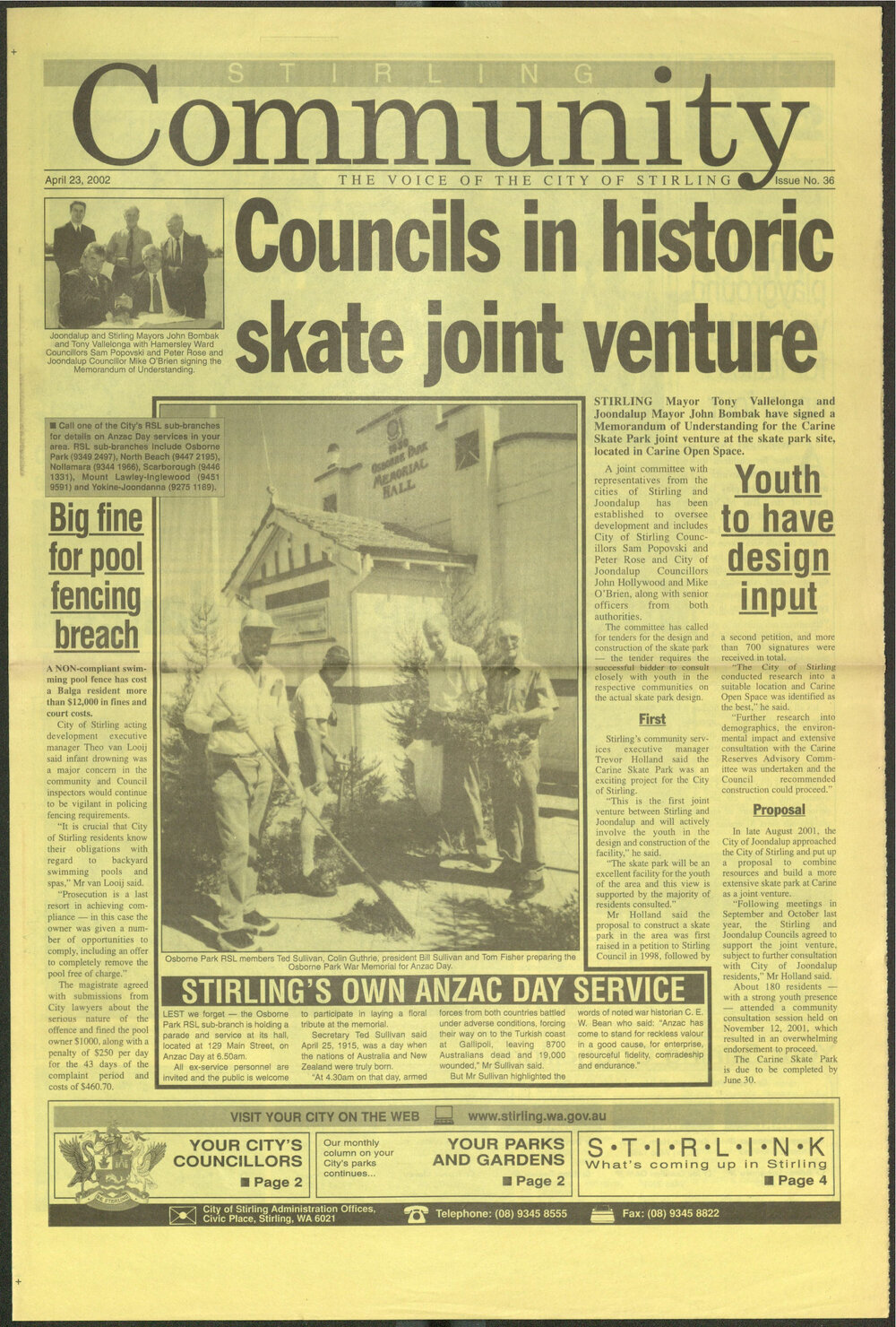 The Voice of the City of Stirling insert published in The Stirling Times 23/04/2002