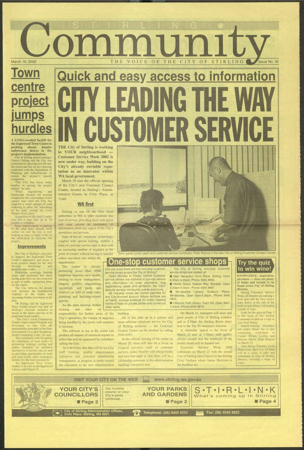 The Voice of the City of Stirling insert published in The Stirling Times 19/03/2002