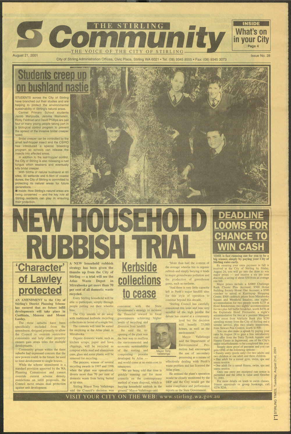 The Voice of the City of Stirling insert published in The Stirling Times 21/08/2001