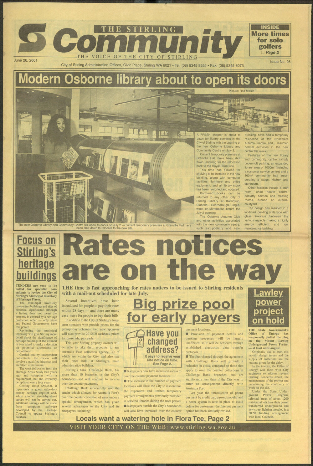 The Voice of the City of Stirling insert published in The Stirling Times 26/06/2001
