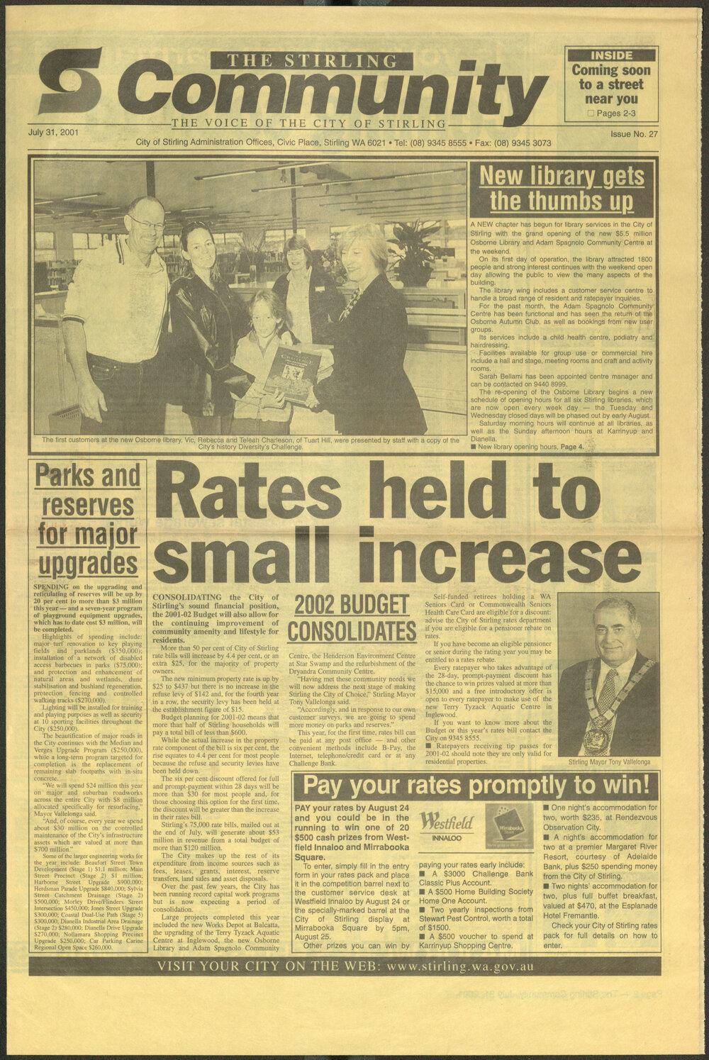 The Voice of the City of Stirling insert published in The Stirling Times 31/07/2001