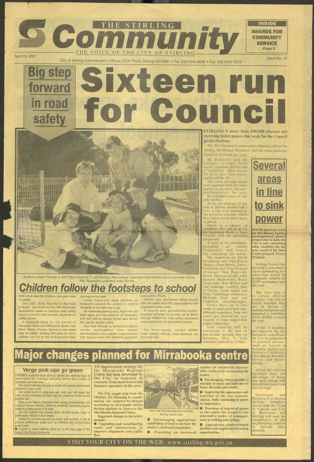 The Voice of the City of Stirling insert published in The Stirling Times 24/04/2001
