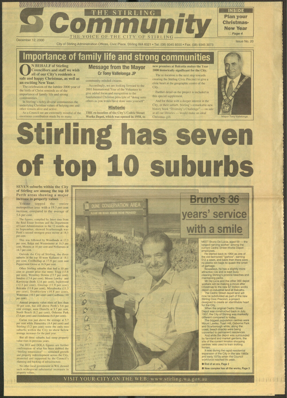 The Voice of the City of Stirling insert published in The Stirling Times 12/12/2000