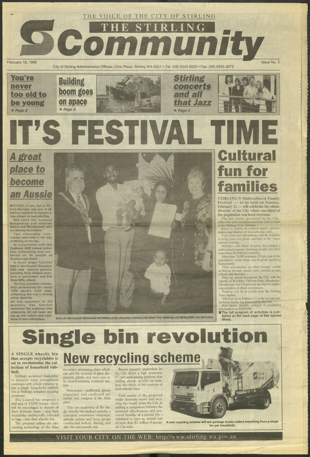 The Voice of the City of Stirling insert published in The Stirling Times 16/02/1999