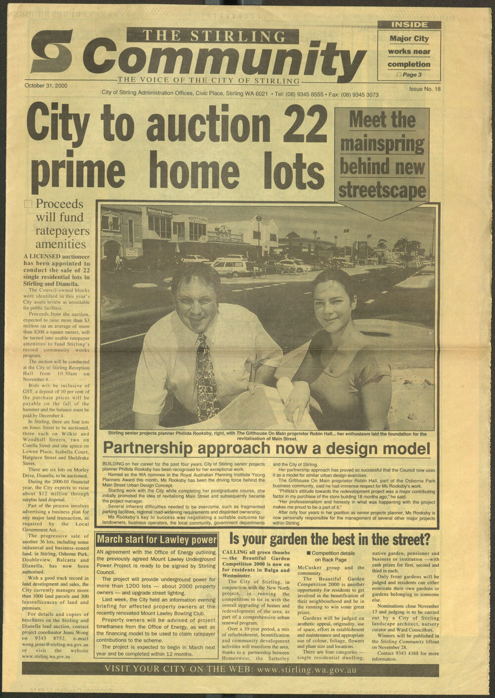 The Voice of the City of Stirling insert published in The Stirling Times 31/10/2000
