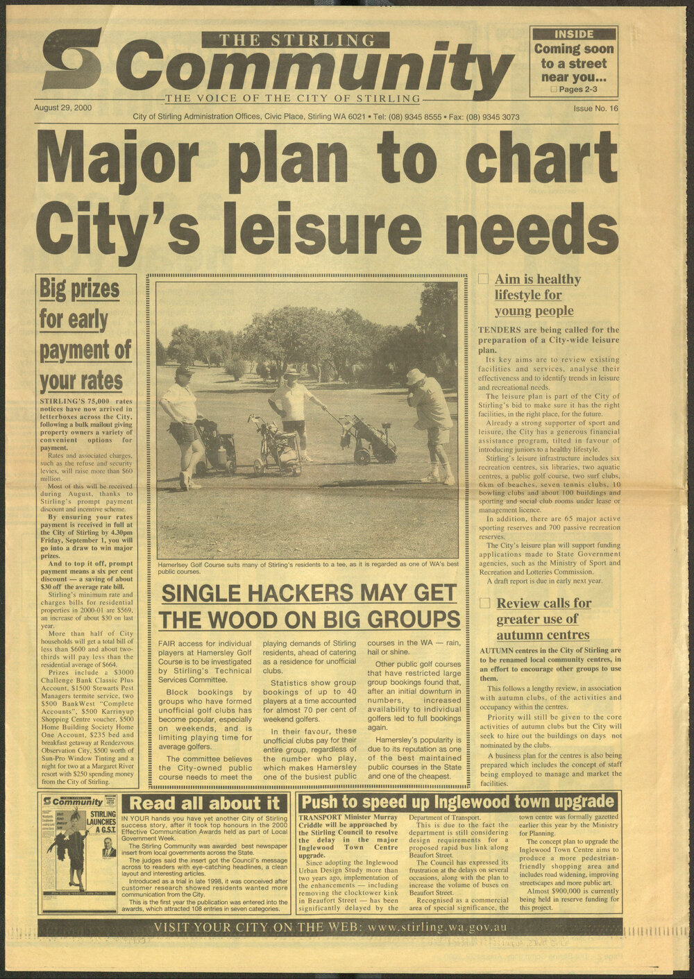 The Voice of the City of Stirling insert published in The Stirling Times 29/08/2000