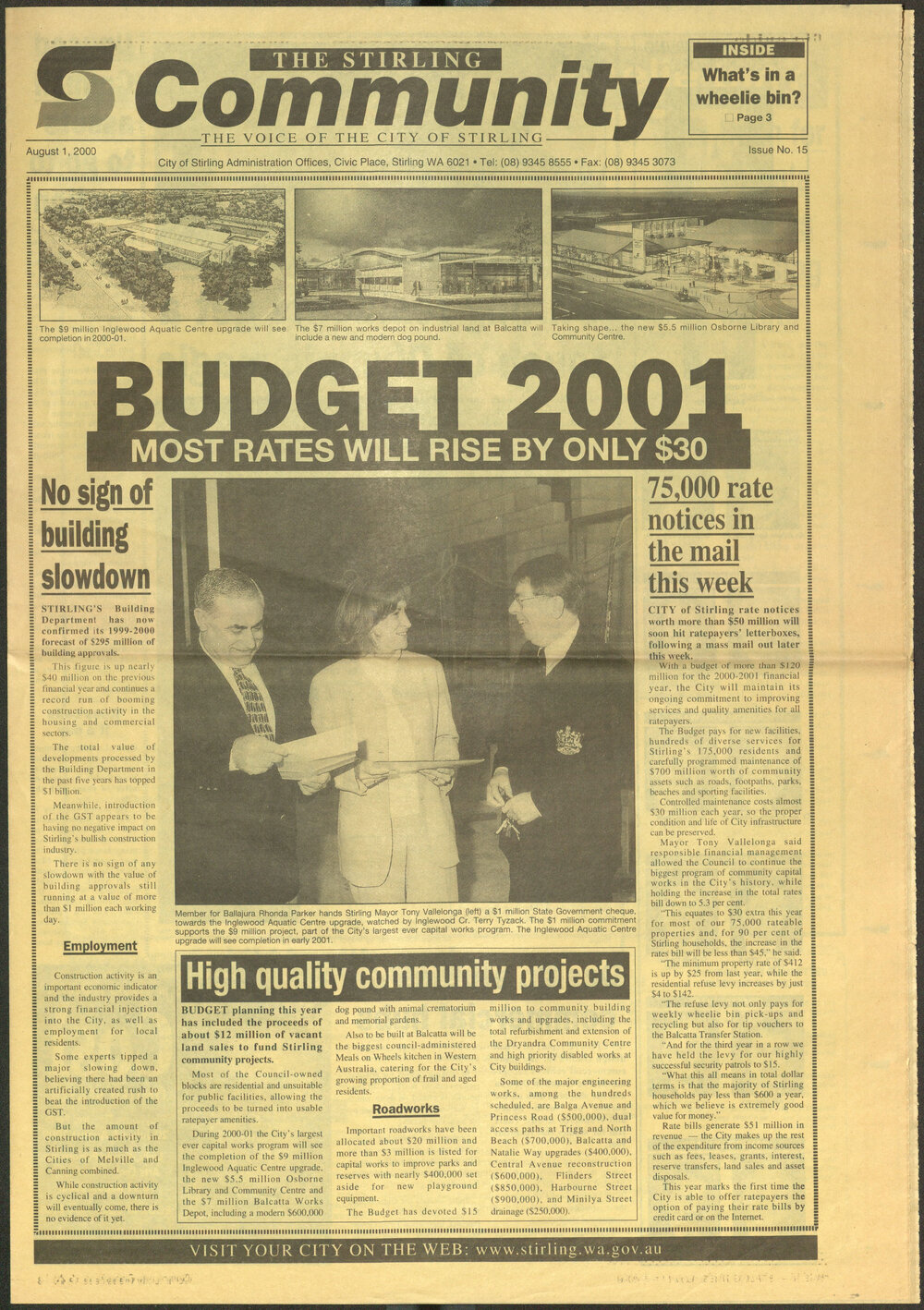 The Voice of the City of Stirling insert published in The Stirling Times 01/08/2000