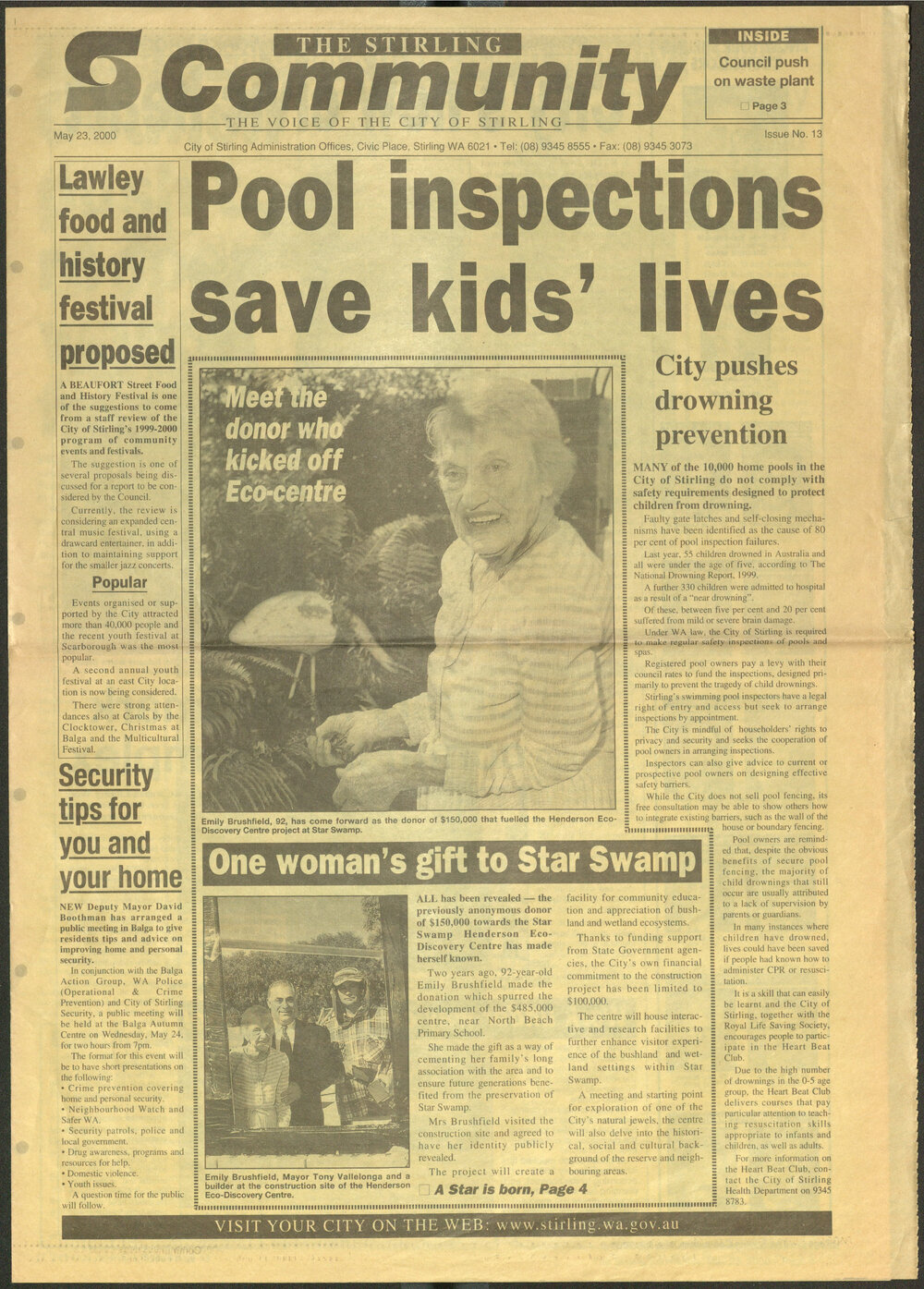The Voice of the City of Stirling insert published in The Stirling Times 23/05/2000