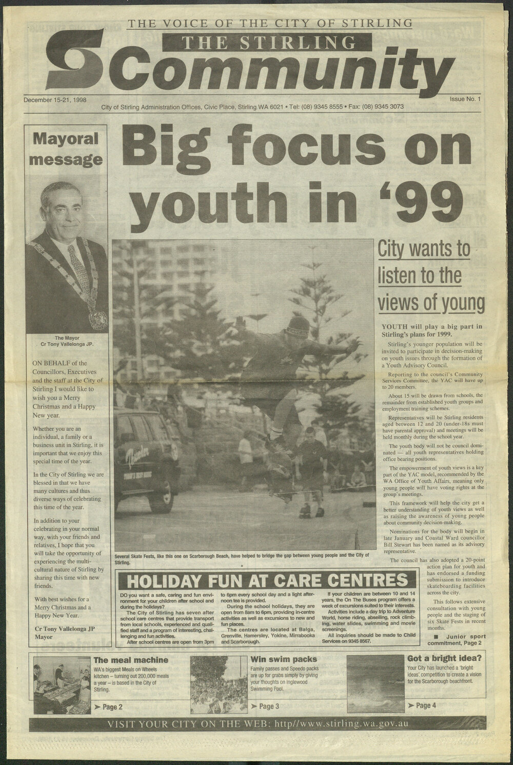 The Voice of the City of Stirling insert published in The Stirling Times 15/12/1998