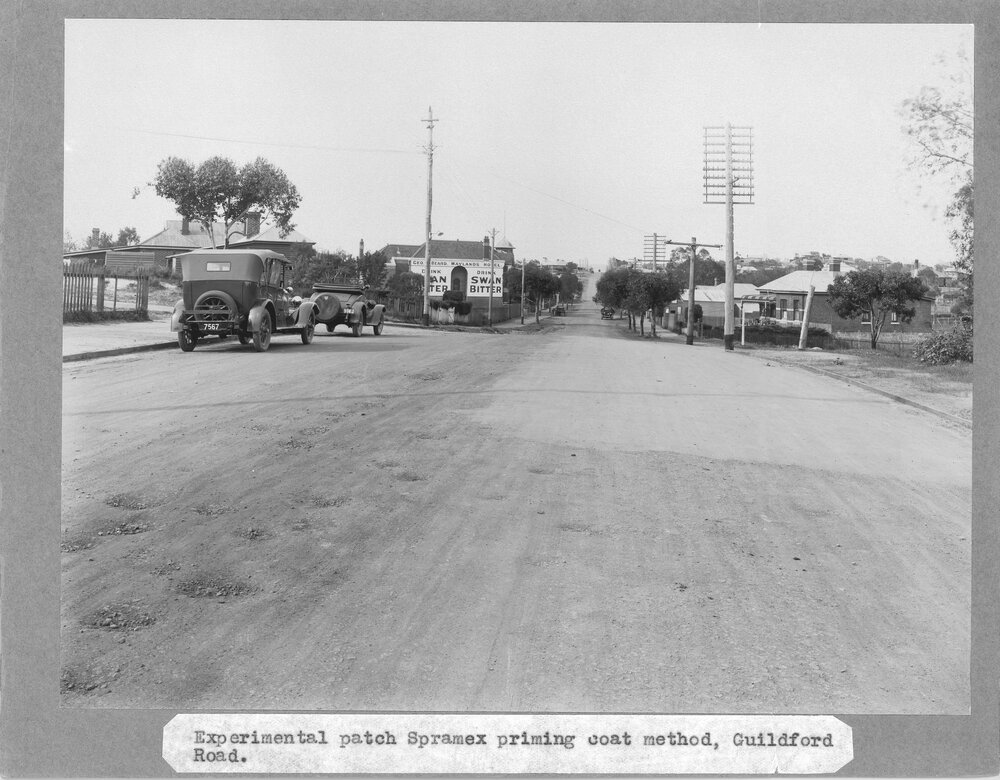 Perth Road Board road works on Guildford Road in Mount Lawley