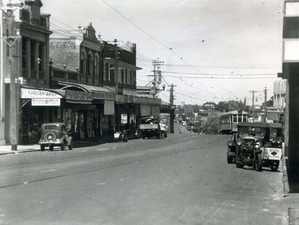 Mount Lawley street scene with tram lines