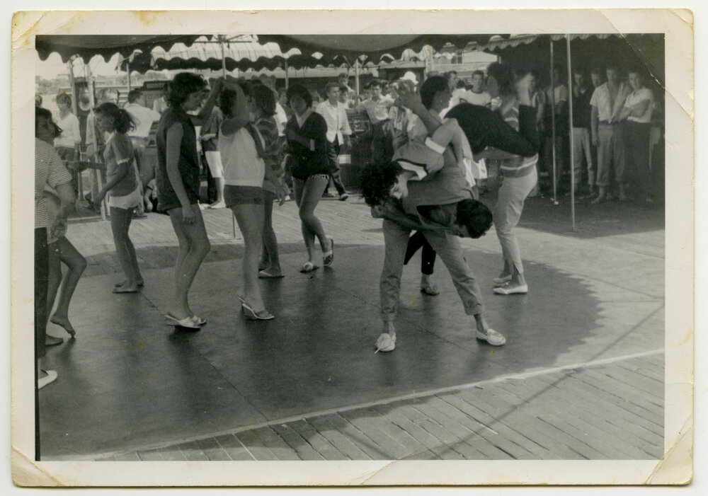 Andy Andros jiving with a friend in Scarborough