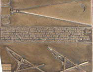 Heritage site marker Piccadilly gardens