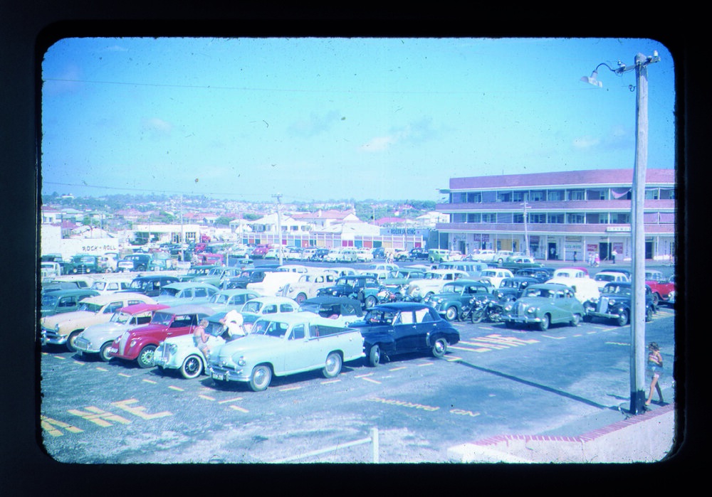 Scarborough Beach carpark with Luna Park and Tyrol building