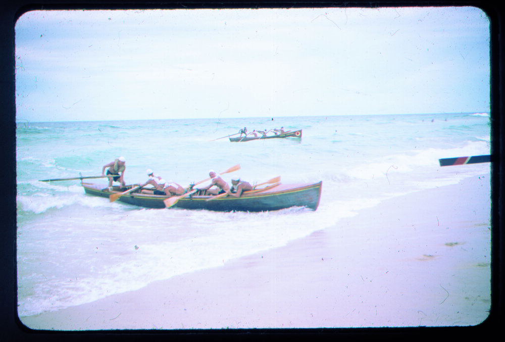 Two Surf Life Saving club boats at Scarborough