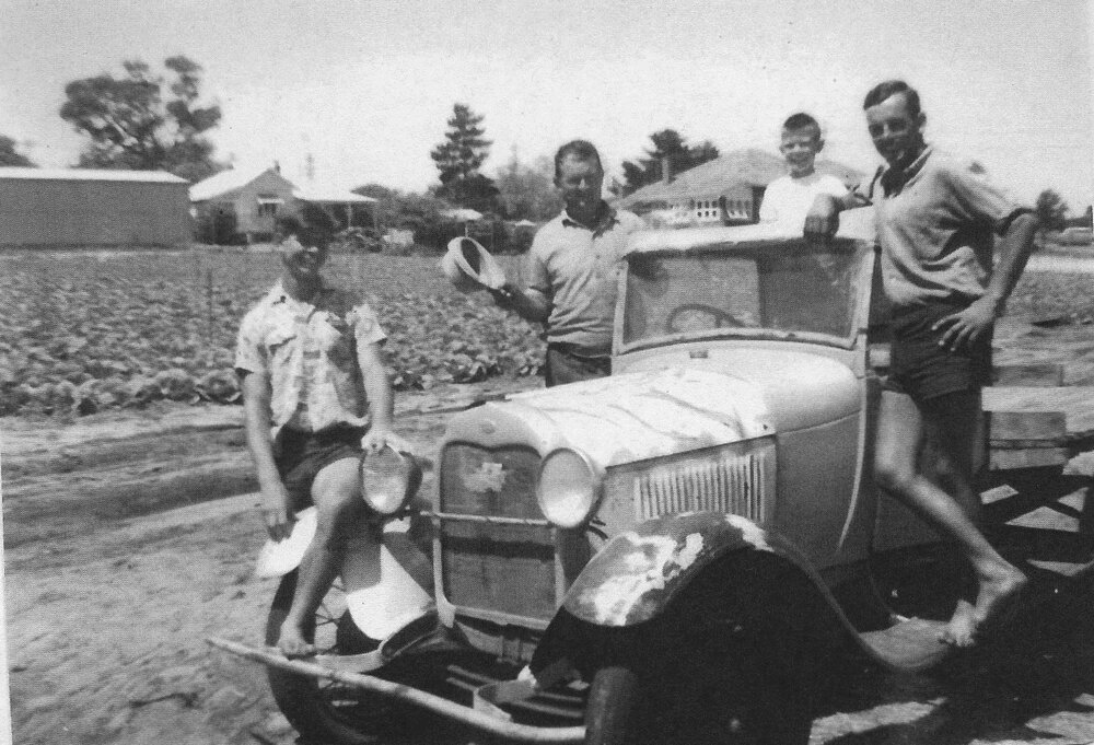 Beros family with truck