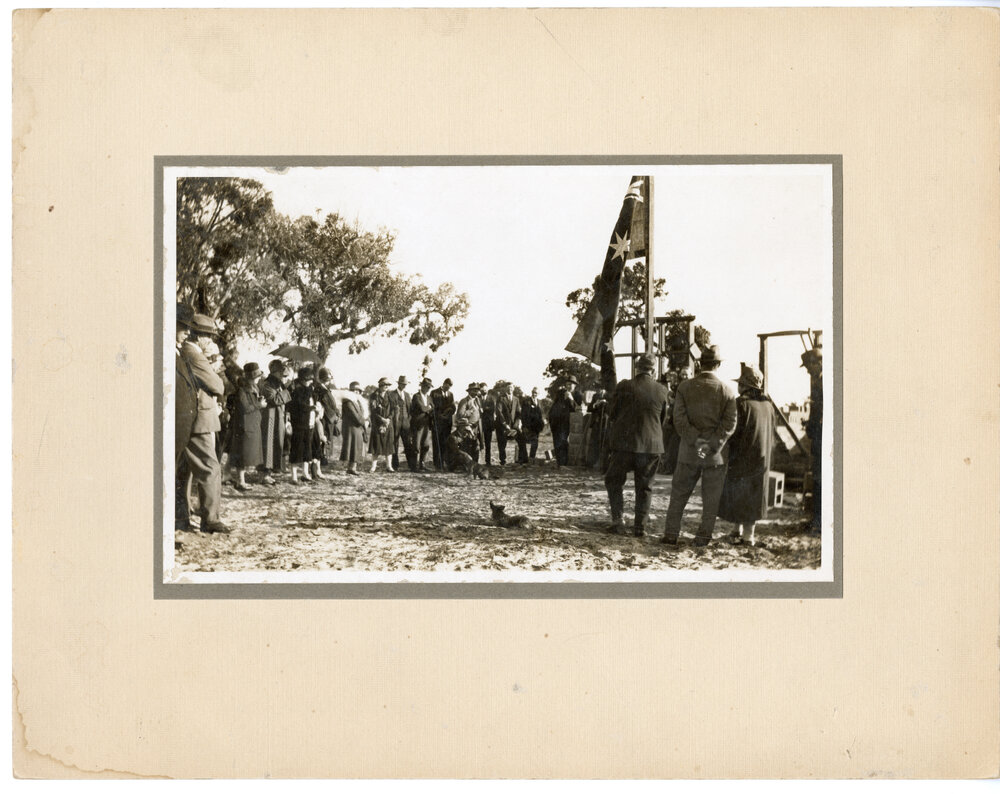 Laying the foundation stone of the Osborne Park Returned and Services League Hall 