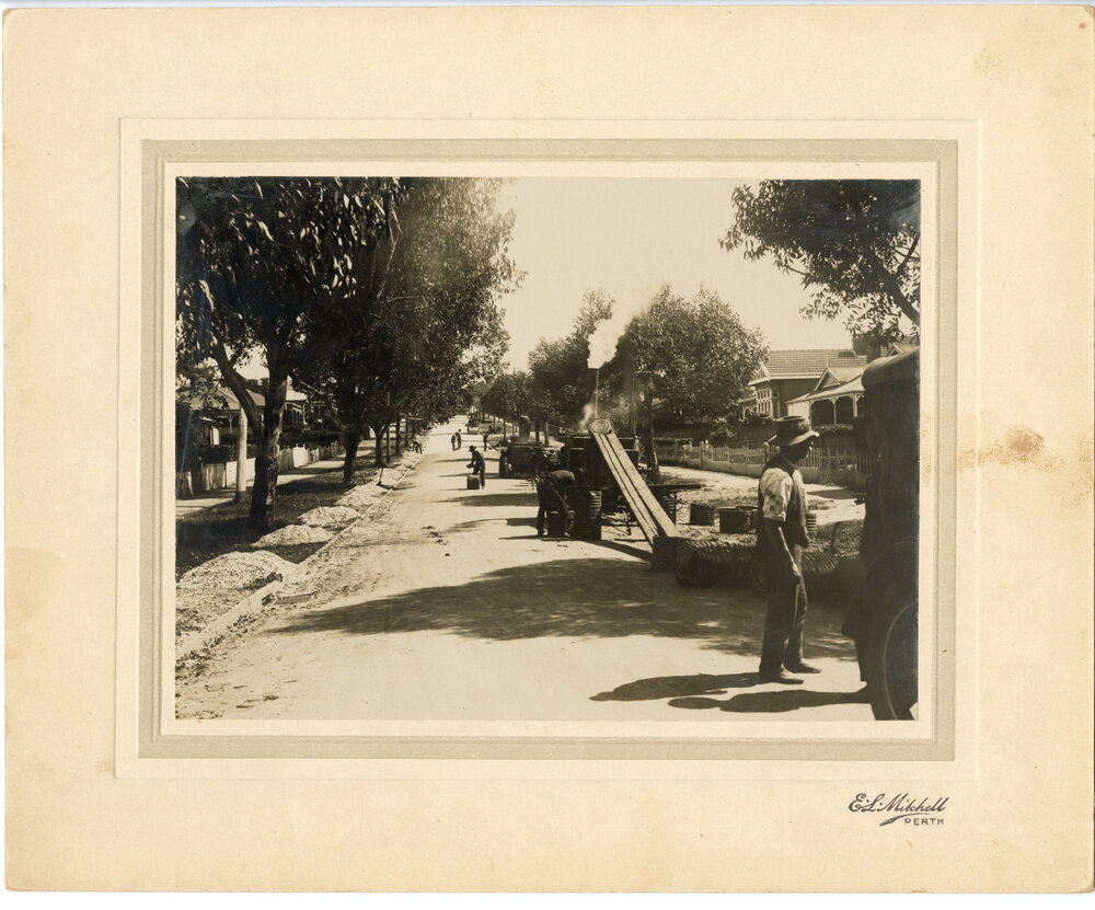 Road construction in Mount Lawley