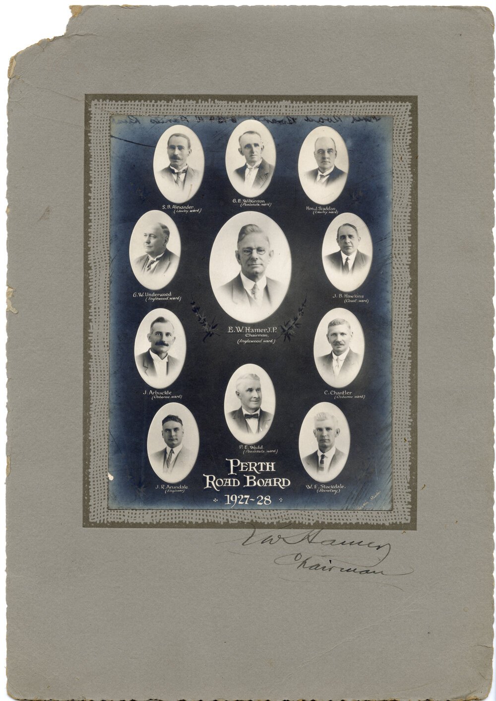 Perth Road Board Members 1927 to 1928