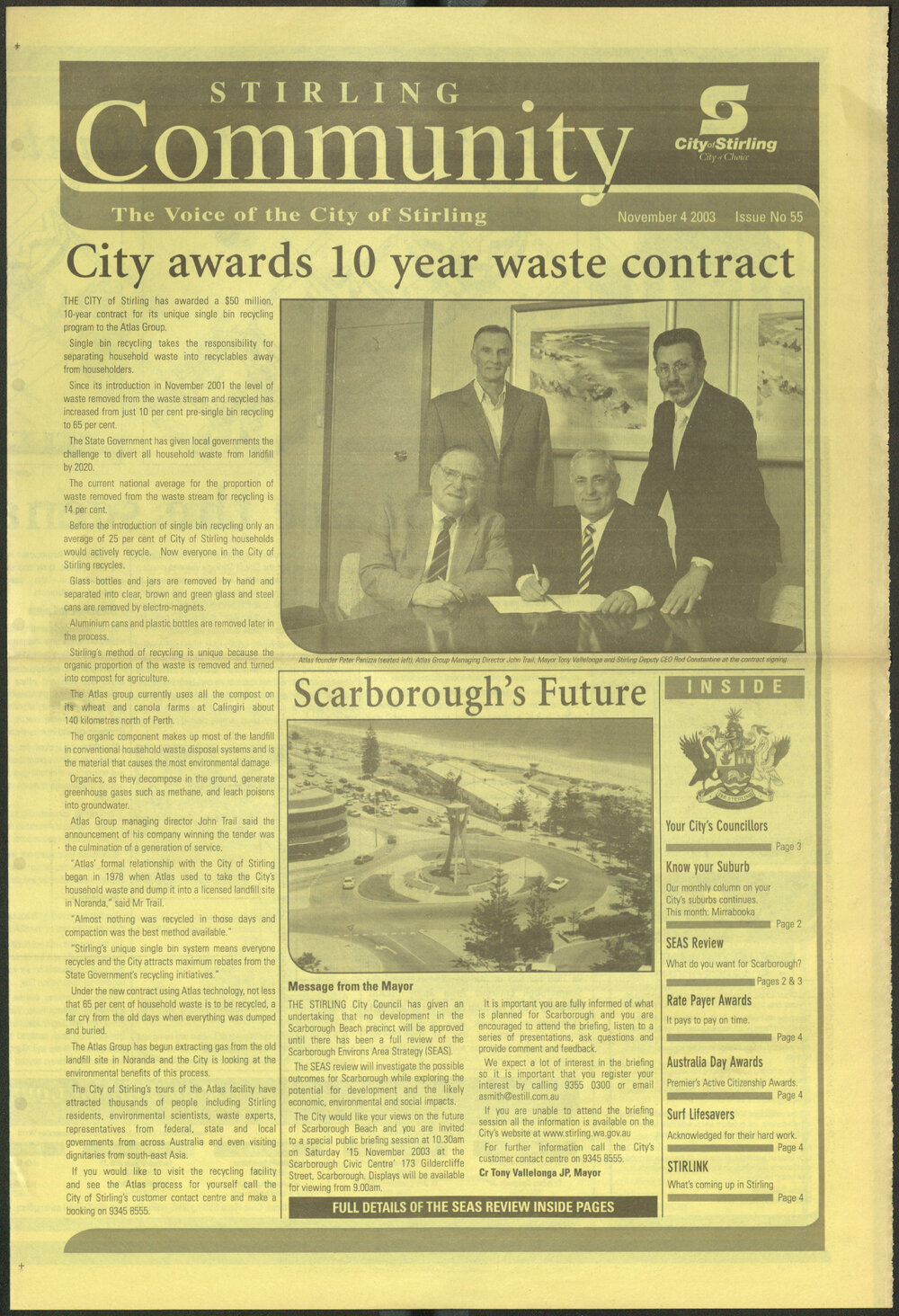The Voice of the City of Stirling insert published in The Stirling Times 04/11/2003