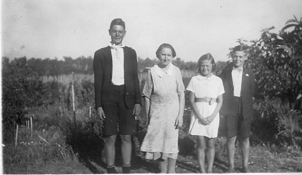 The Schultz children with Mrs Gall