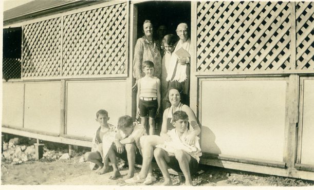 Family at holiday rental home in North Beach