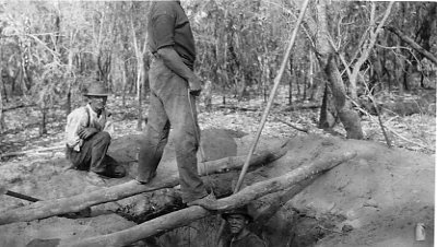 Dropping down a spear for a well in Balcatta