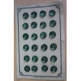 Card of twenty four metal buttons