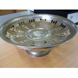Vintage silver plate pedestal fruit dish