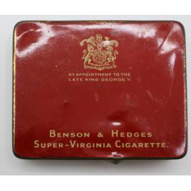 Benson and Hedges cigarette tin