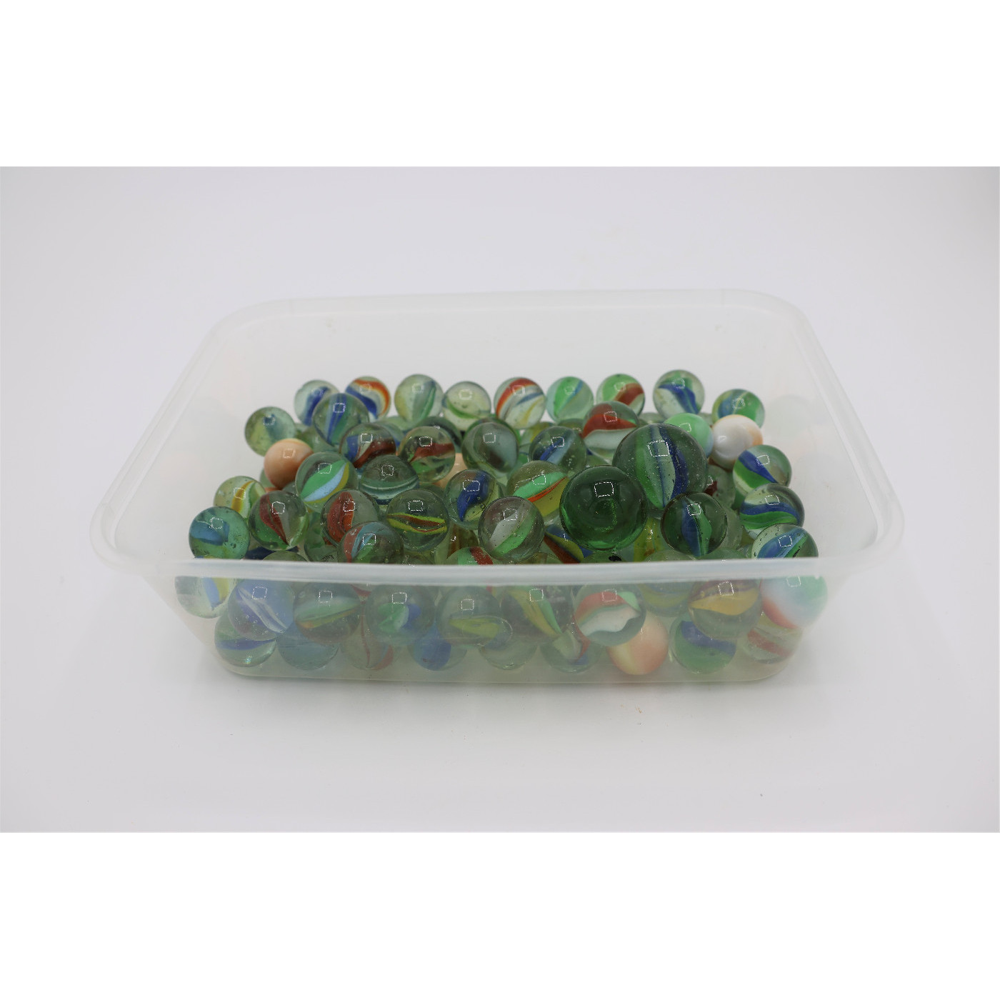 Containers of marbles