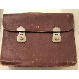 Brown leather briefcase