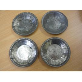 Four small metal tart baking tins 