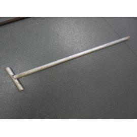 Silver painted wooden walking stick