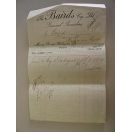Receipt from The Bairds Coy Ltd
