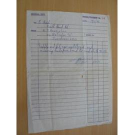 Invoice from WJ Howe and Son, Joondanna