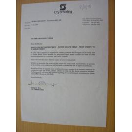 City of Stirling notice of footpath reconstruction 1991