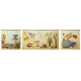Stitches in Time Fibre Triptych by Dianella Embroiderers Guild