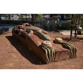 Yakkan (Turtle), Weitj (Emu) and Maali (Black Swan) by Dan Iley 