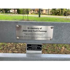 Jean and Cyril Connop memorial plaque