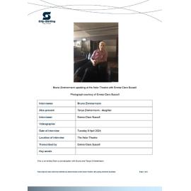 Extract from an interview with Bruno Zimmermann