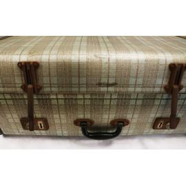 Suitcase with long metal clasps
