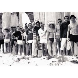Surfing legends with Colin Moore on far right