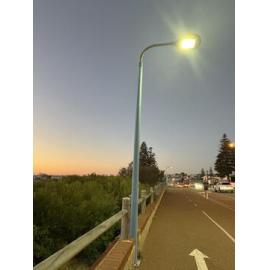 Blue light pole North Beach