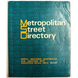 Metropolitan Street Directory, Perth, Western Australia, 16th Edition 1975